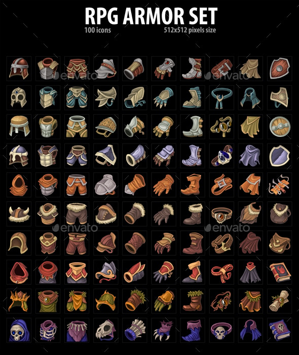 RPG Armor Set, Game Assets | GraphicRiver