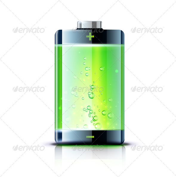 Glossy battery, Vectors | GraphicRiver