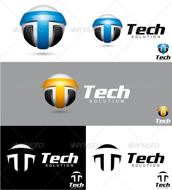 Tech Solution Logo, Logo Templates | GraphicRiver