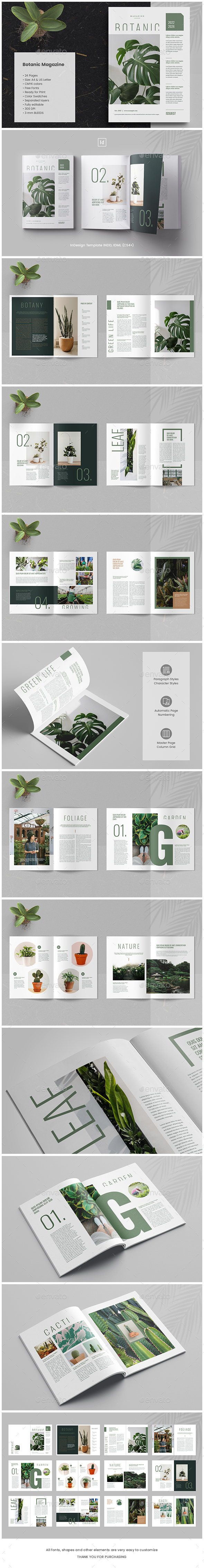 Botanic Magazine, Print Templates | GraphicRiver