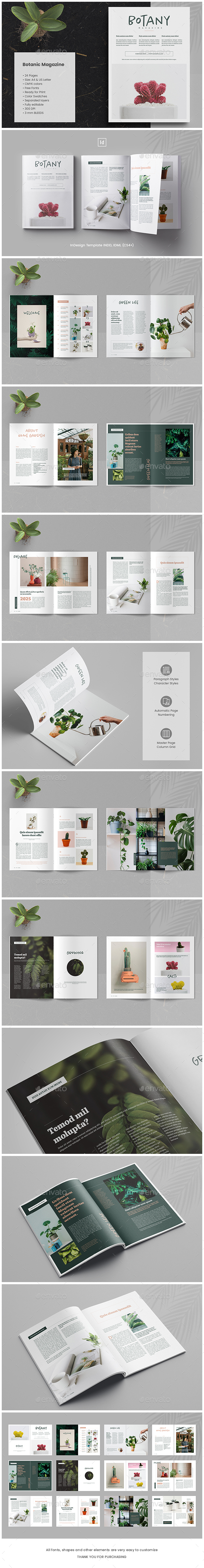 Botany Magazine, Print Templates | GraphicRiver