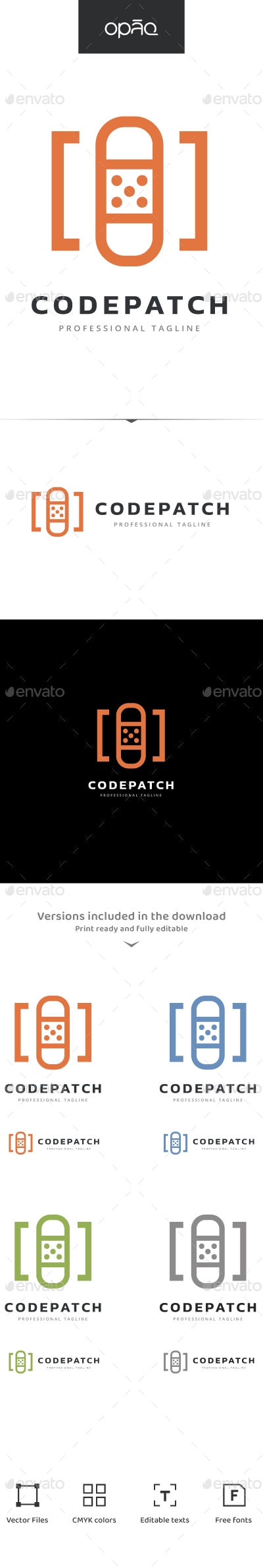 Programming Code Patch Logo, Logo Templates | GraphicRiver