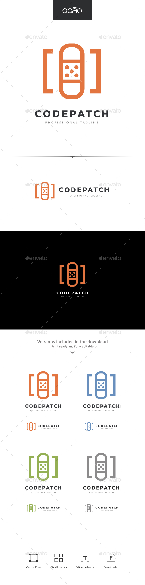 Programming Code Patch Logo, Logo Templates | GraphicRiver