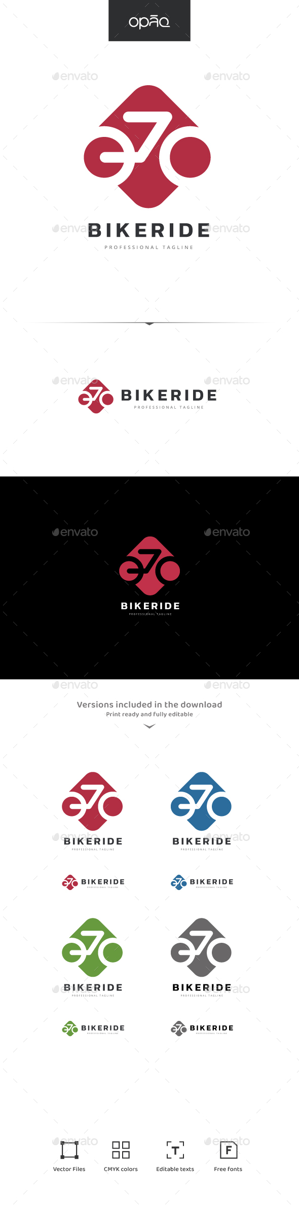 Bike Ride Logo, Logo Templates | GraphicRiver