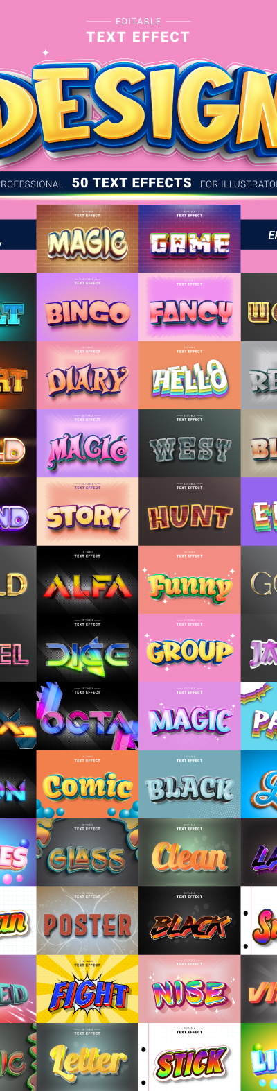 50 Editable 3D Text Effects Design N7, Add-ons | GraphicRiver