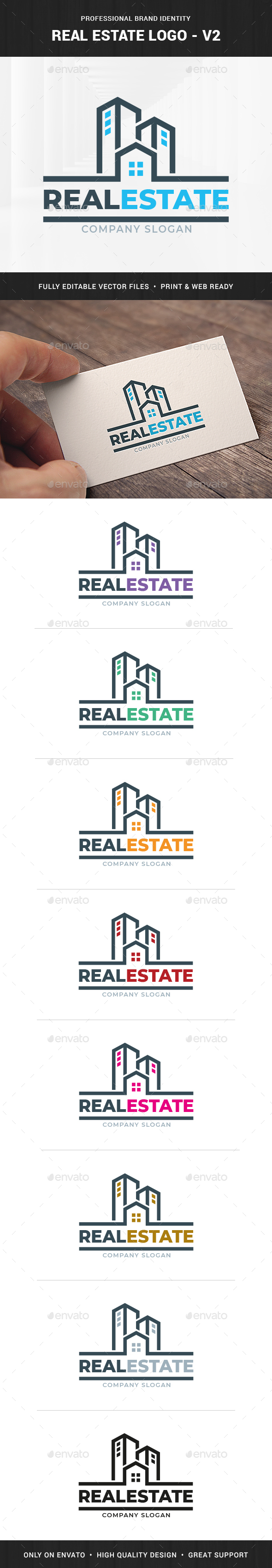 Real Estate Logo Template v2, Logo Templates | GraphicRiver