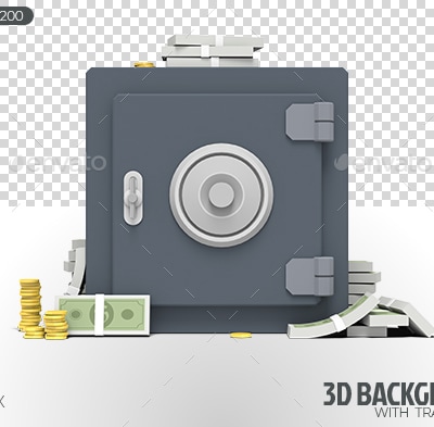 Cash Box Background 3D Render, Graphics | GraphicRiver