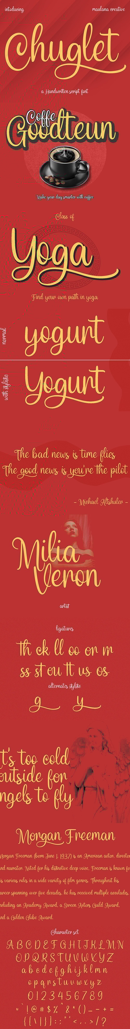 Chuglet Cursive Script Font, Fonts | GraphicRiver