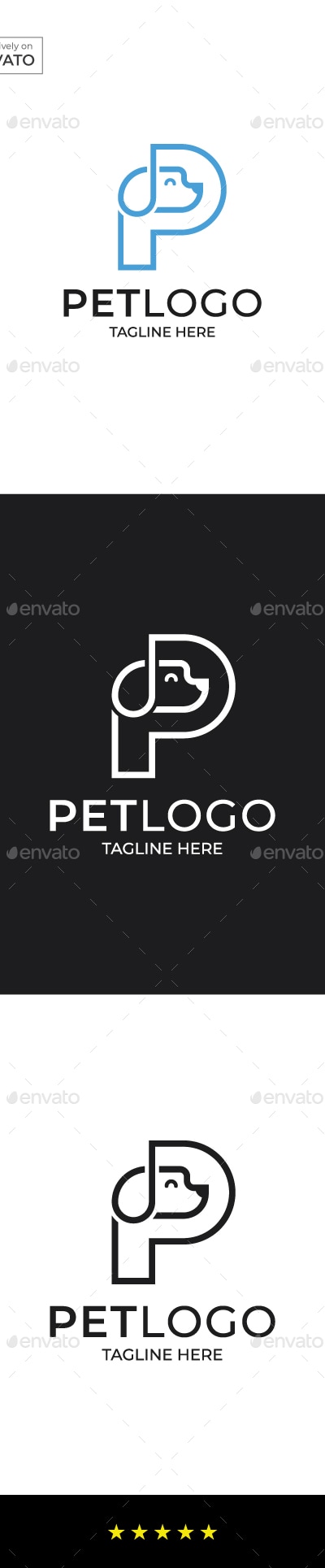 P Letter Pet Logo Design, Logo Templates | GraphicRiver