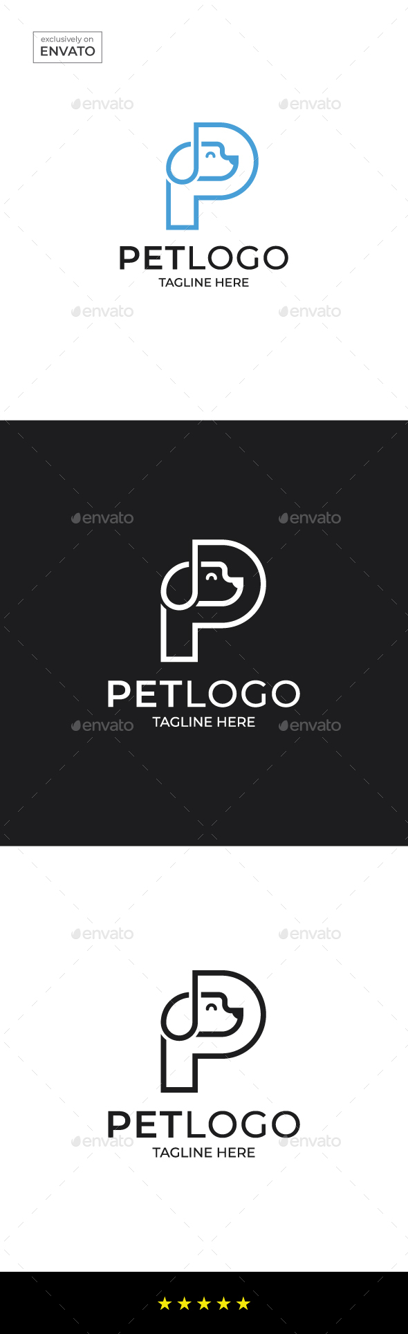 P Letter Pet Logo Design, Logo Templates | GraphicRiver