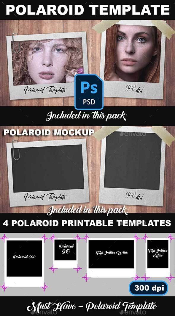 Polaroid Template, Graphics GraphicRiver - Main Image