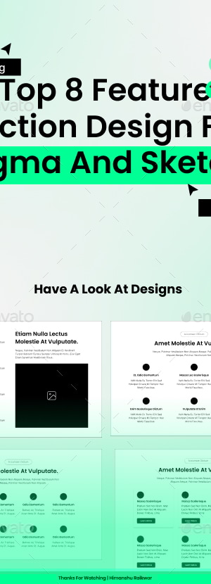 8 Feature Section Design For Figma, Web Elements | GraphicRiver