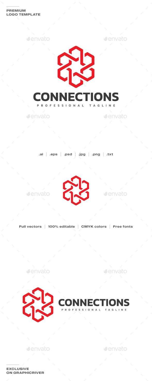Connections Logo, Logo Templates | GraphicRiver