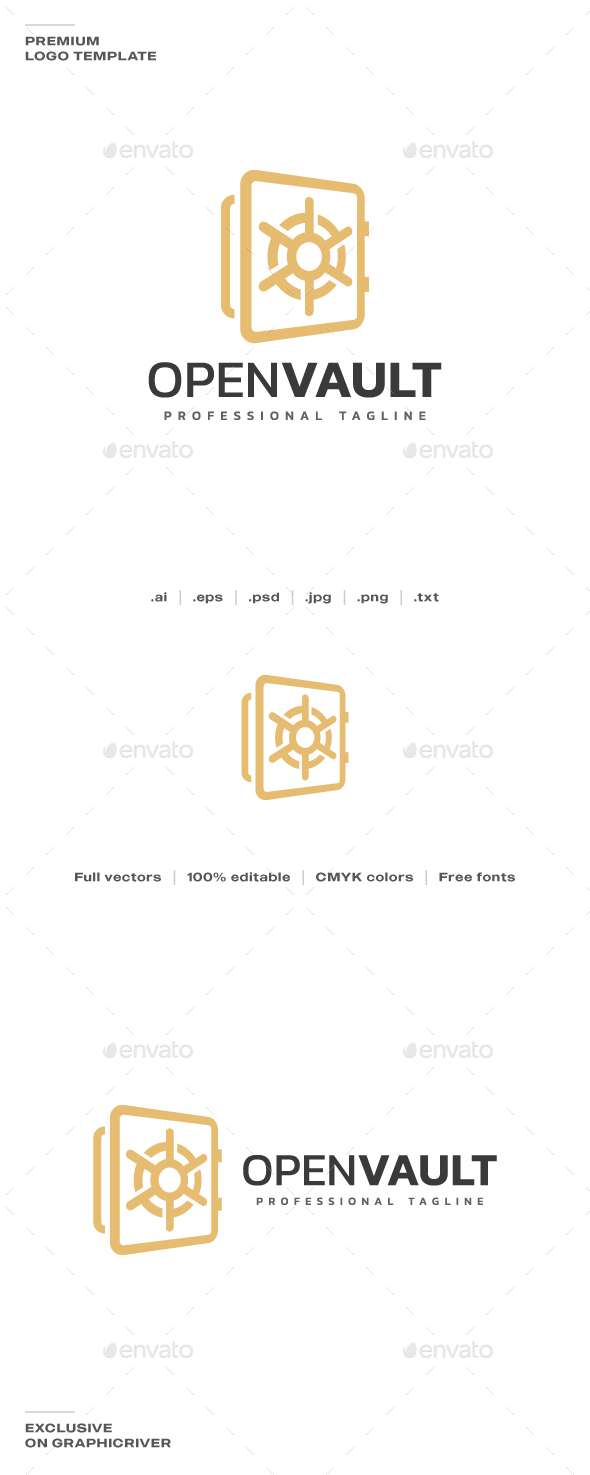 Open Vault Logo, Logo Templates | GraphicRiver