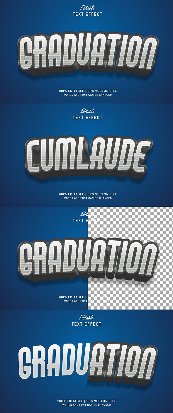 Text Effect Graduation Style Vintage, Add-ons | GraphicRiver