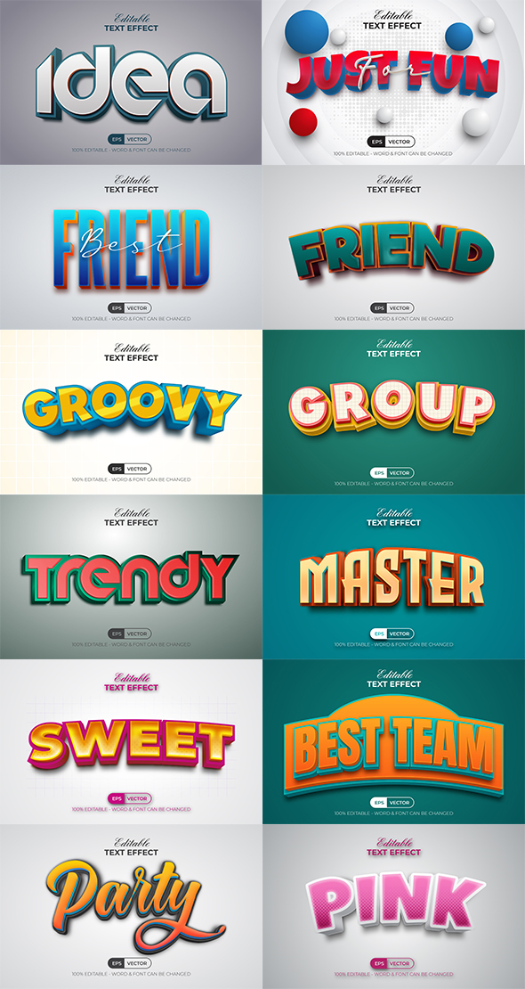 3D Text Effect Style, Add-ons | GraphicRiver