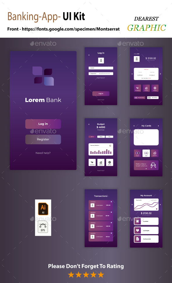 Banking-app-interface, Web Elements | GraphicRiver