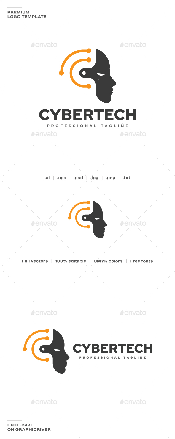 Cyber Tech Logo, Logo Templates | GraphicRiver