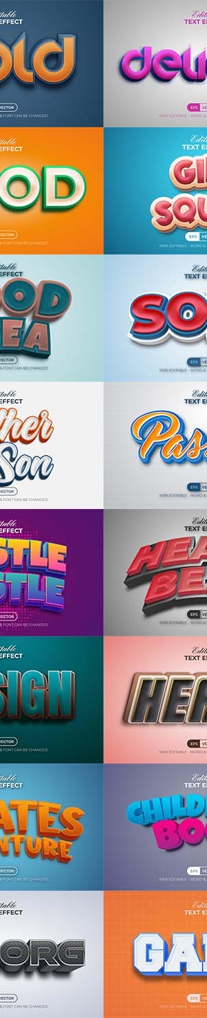 3D Text Effect Style, Add-ons | GraphicRiver