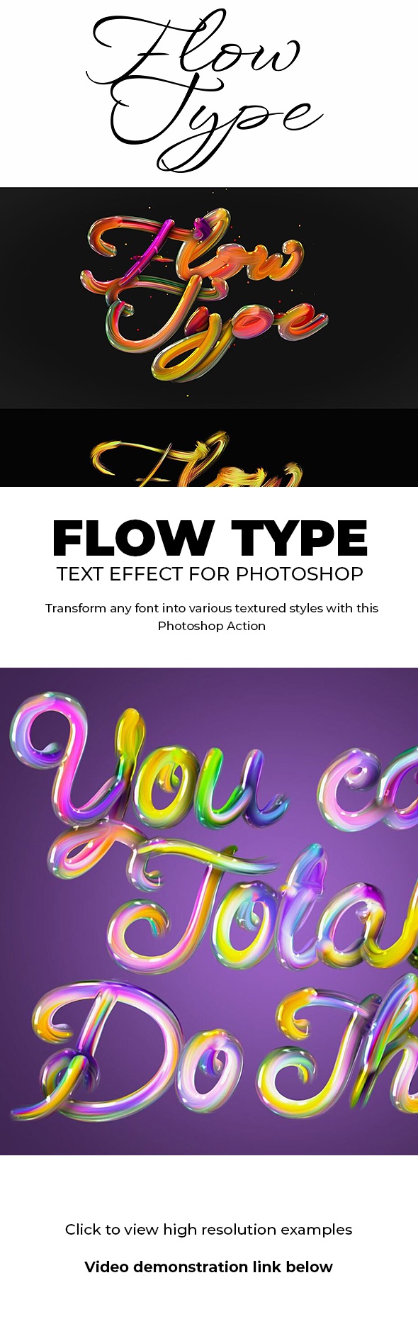 Flow Type - Text Effect for Photoshop, Add-ons | GraphicRiver