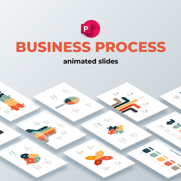Business Process Animated Infographics, Presentation Templates ...