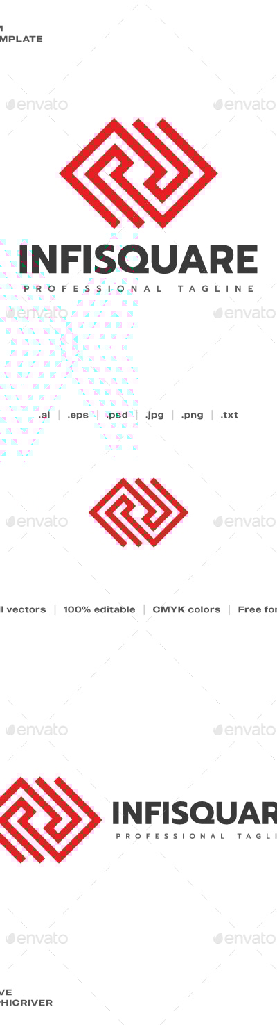Infinity Square Logo, Logo Templates | GraphicRiver