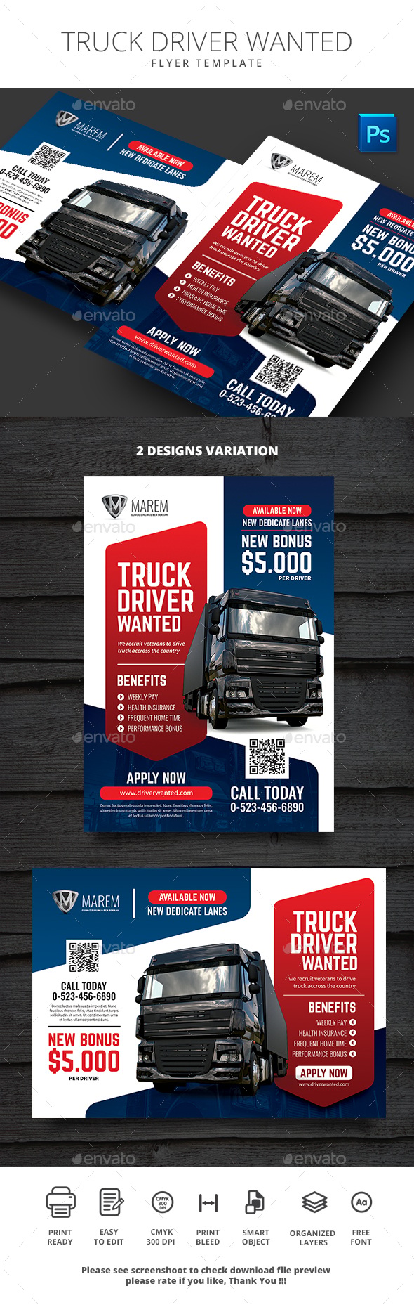 Driver Wanted, Print Templates | GraphicRiver