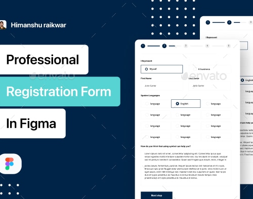 Modern Registration Form | Figma Design, Web Elements | GraphicRiver
