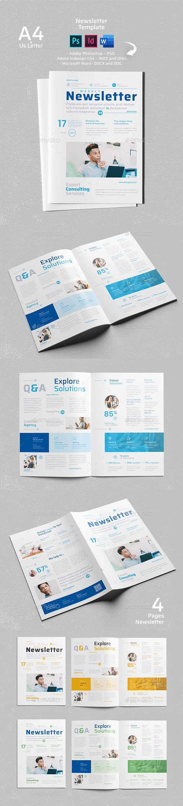 Newsletter Template, Print Templates | GraphicRiver