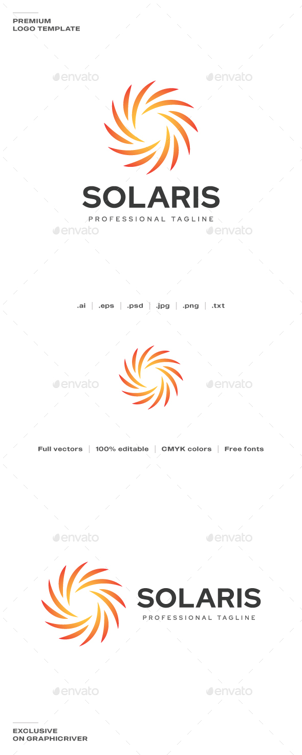 Solaris Logo, Logo Templates | GraphicRiver