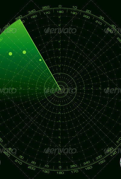 Detailed Illustration of a Radar Screen, Vectors | GraphicRiver