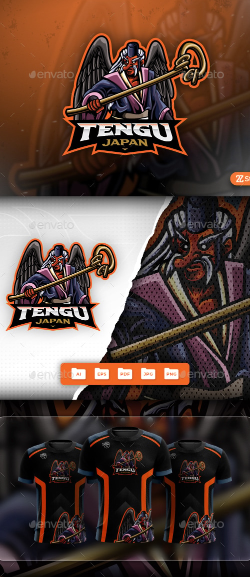 Tengu Mascot Logo Design, Logo Templates | GraphicRiver