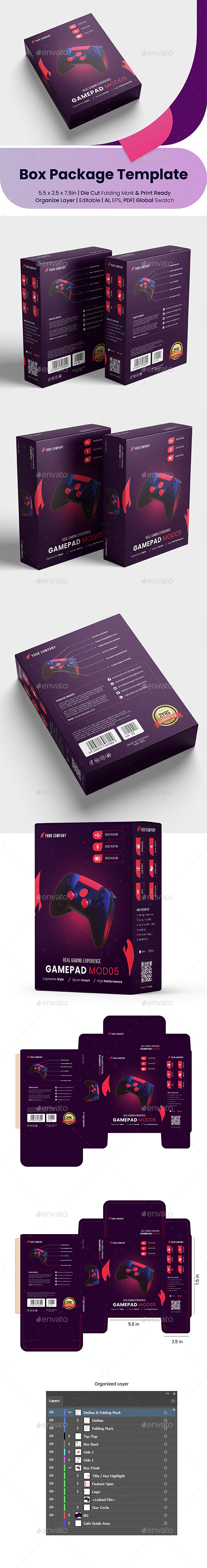 Box Packaging Template, Print Templates | GraphicRiver