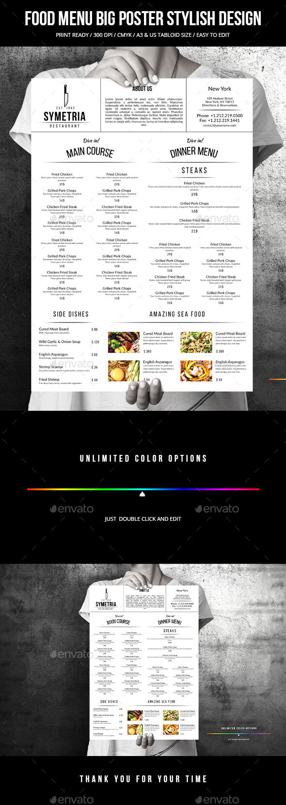 Clean Poster Food Menu, Print Templates | GraphicRiver
