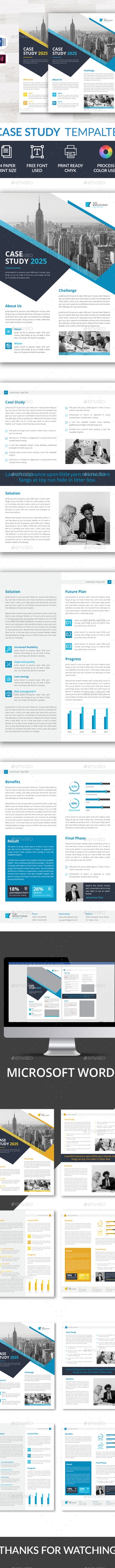 Case Study | Ms word & Indesign, Print Templates | GraphicRiver