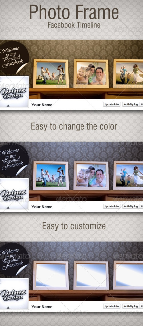 Photo Frame FB Timeline, Web Elements | GraphicRiver
