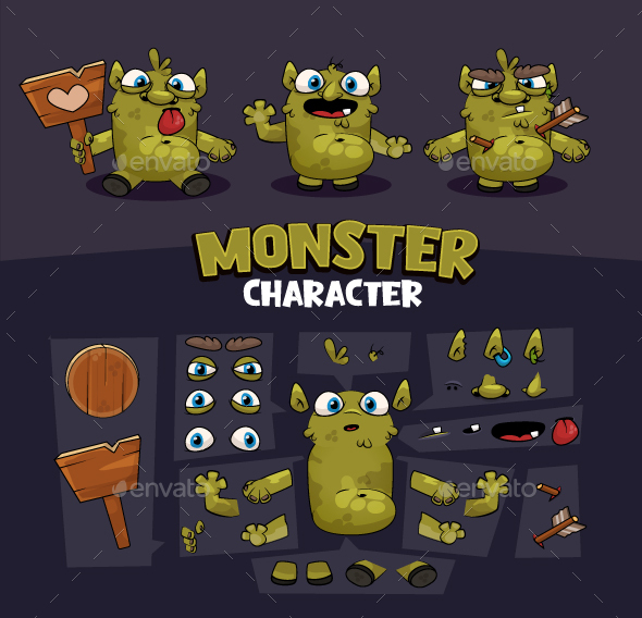 Monster Character, Vectors | GraphicRiver