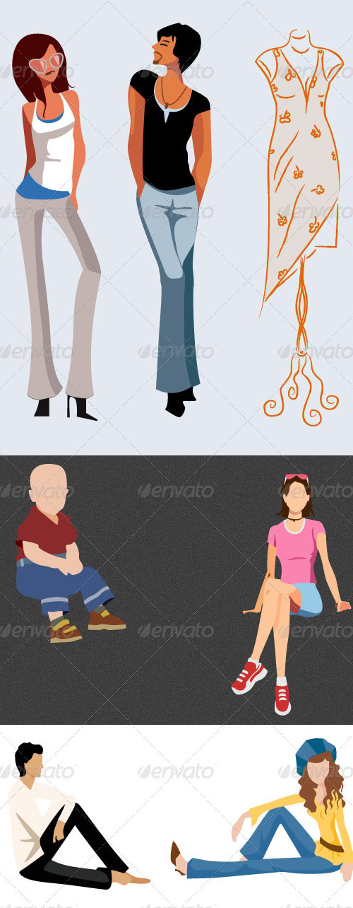 Fashion Model Vector, Vectors | GraphicRiver