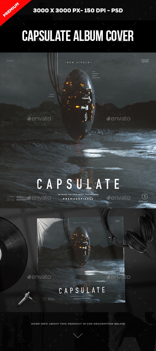 Capsulate Album Cover Art, Web Elements | GraphicRiver