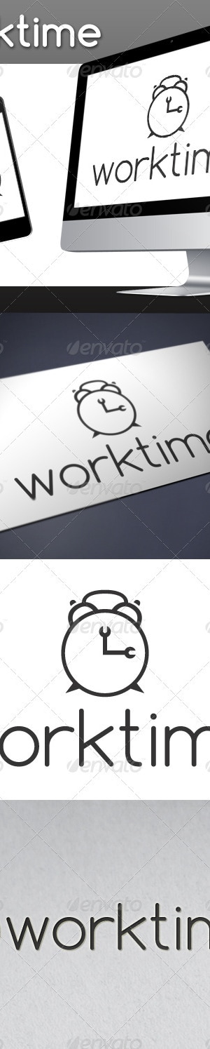 Work Time Logo, Logo Templates | GraphicRiver