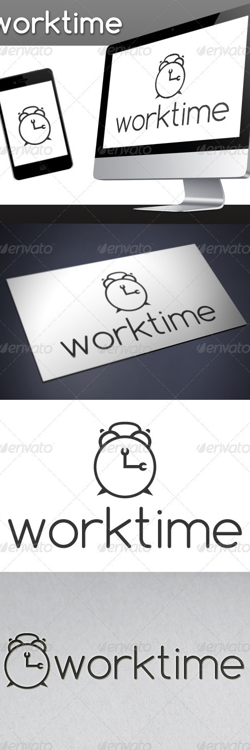 Work Time Logo, Logo Templates | GraphicRiver