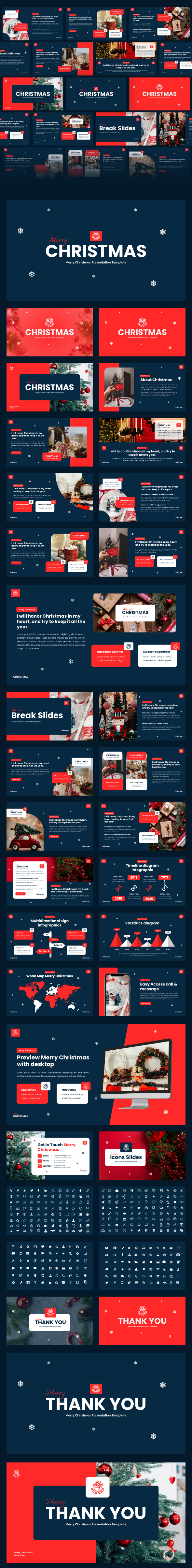 Merry Christmas Keynote Template, Presentation Templates GraphicRiver