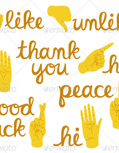 Hand Signs, Vectors | GraphicRiver