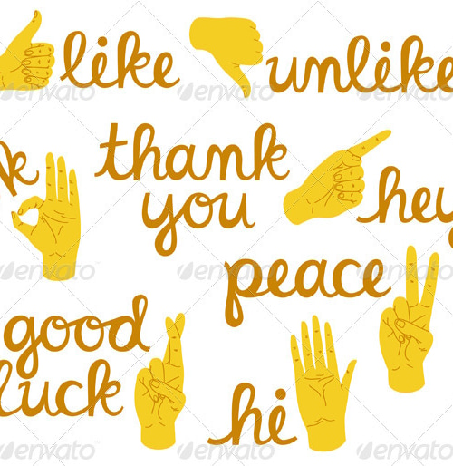Hand Signs, Vectors | GraphicRiver