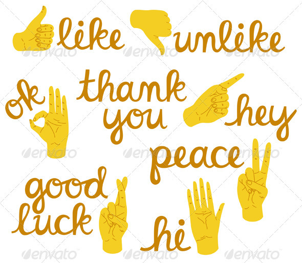 Hand Signs, Vectors | GraphicRiver