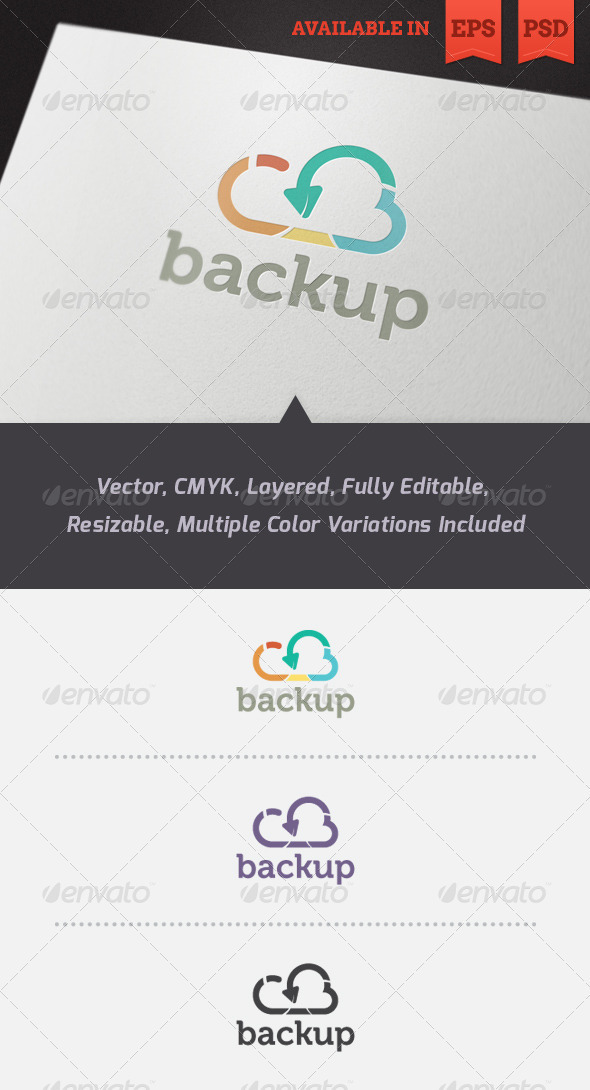 Cloud Backup Logo Template, Logo Templates | GraphicRiver