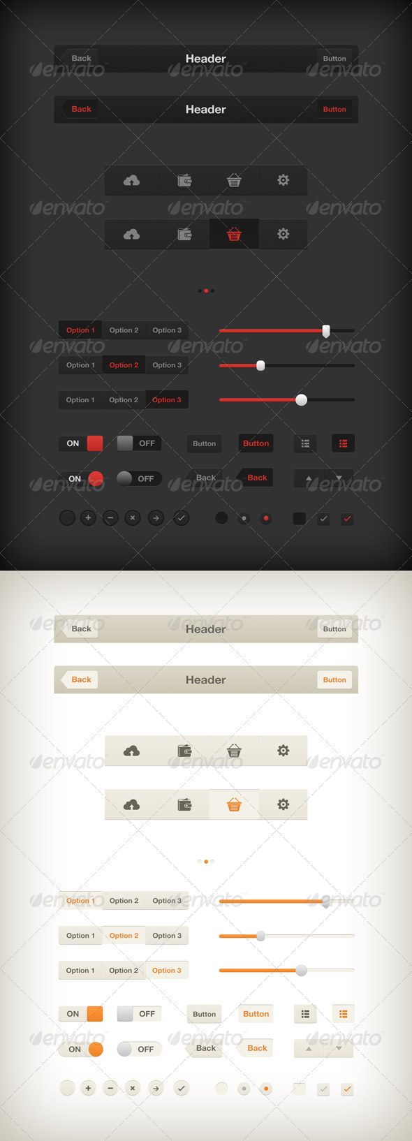 iOS UI Kit, Web Elements | GraphicRiver
