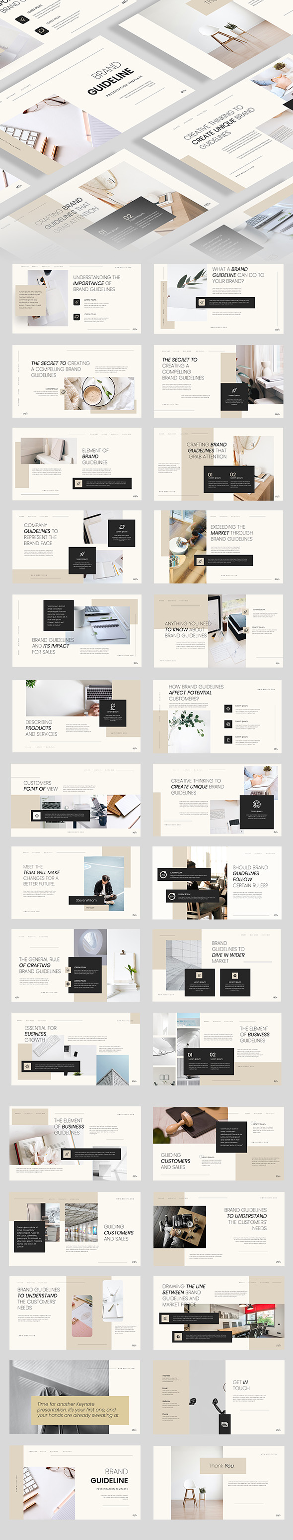 Brand Guideline PowerPoint Template, Presentation Templates | GraphicRiver