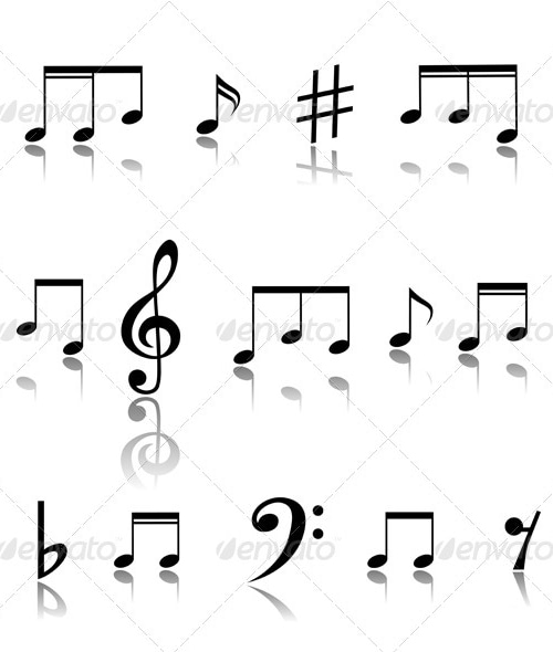 Music Notes, Vectors | GraphicRiver