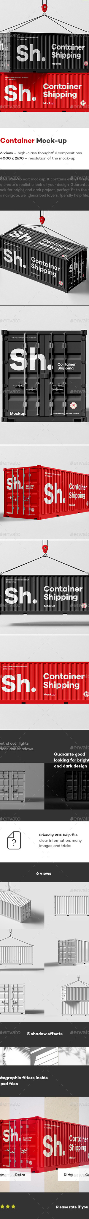 Shipping Container Mock-up, Graphics | GraphicRiver